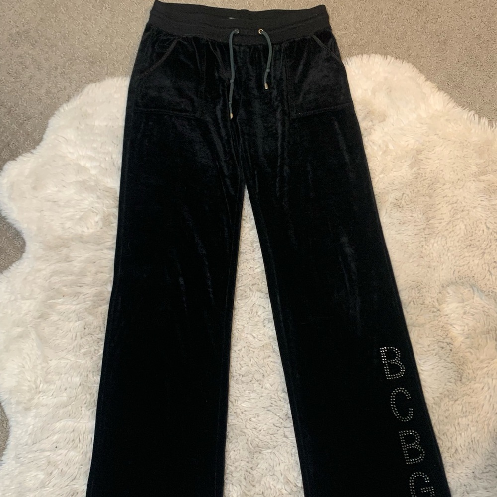BCBG Low Rise Black Track Pants